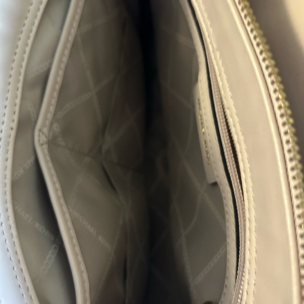 Michael Kors Beige Chevron Satchel - Picture 3 of 5